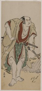 Otani Hiroji III as a Samurai Standing Beside a Stream, c. 1780 by Katsukawa Shunko