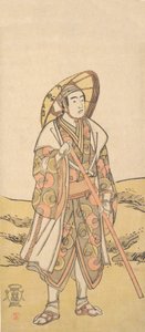 The Third Sawamura Sojuro as a Pilgrim to Kannon Shrine by Katsukawa Shunko