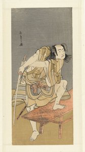 Actor Sawamura Sojuro III Preparing for a Fight by Katsukawa Shunsho