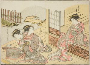 Courtesans of the Kagemanjiya (from the book "Mirror of Beautiful Women of the Pleasure Quarters," vol. 1)