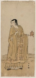Ichimura Uzaemon IX as Shingen in A String of Prayer Beads Shaken at a Ribbon of Waterfall