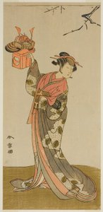 The Actor Arashi Hinaji I as Hananoi in the Play Gosho-zakura Horikawa Youchi, Performed at the Ichimura Theater in the Fourth Month, 1773 by Katsukawa Shunsho