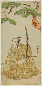 The Actor Arashi Sangoro II as Sakura-maru in the Play Sugawara Denju Tenarai Kagami, Performed at the Ichimura Theater in the First Month, 1772 by Katsukawa Shunsho