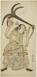 The Actor Ichikawa Danjuro IV as Taira no Tomomori disguised as Tokaiya Gimpei in the scene 