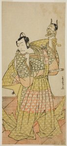 The Actor Ichikawa Danjuro V as Kudo Suketsune in the Play Kaido Ichi Yawaragi Soga, Performed at the Nakamura Theater in the First Month, 1778