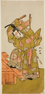 The Actor Ichimura Uzaemon IX as Otomo no Kuronushi in the Play Sugata no Hana Yuki no Kuronushi, Performed at the Ichimura Theater in the Eleventh Month, 1776 by Katsukawa Shunsho