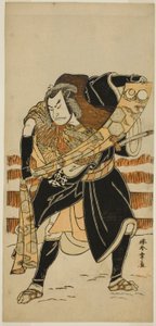 The Actor Nakamura Nakazo I as Abe no Sadato (?) in the Play Date Nishiki Tsui no Yumitori (?), Performed at the Morita Theater (?) in the Eleventh Month, 1778 (?)