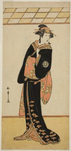 The Actor Nakamura Riko I as Lady Manko in the Play Soga Musume Choja, Performed at the Nakamura Theater in the First Month, 1784