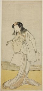 The Actor Segawa Kikunojo III as Miura no Katagai Disguised as the Nun Narukami, in the Play Ume-goyomi Akebono Soga, Performed at the Ichimura Theater in the Second Month, 1780 by Katsukawa Shunsho