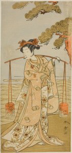 The Actor Segawa Kitsuji III as Murasame in the Play Gohiiki Kanjincho, Performed at the Nakamura Theater in the Eleventh Month, 1773 by Katsukawa Shunsho