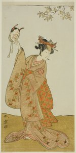 The Actor Segawa Yujiro I as Matsukaze, Sister of Togashi no Saemon, in the Play 