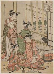 Courtesans at Leisure from the Series The Six Immortal Poets by Katsukawa Shunzan