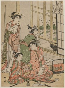 Courtesans at Leisure from the series The Six Immortal Poets, c. early 1780s by Katsukawa Shunzan