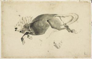 Running Horse by Katsushika (school of) Hokusai