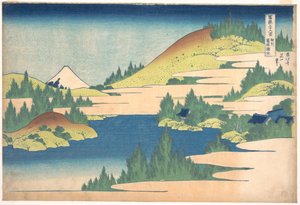 36 Views of Mount Fuji, Japan: View of Lake Hakone, Sagami Province by Katsushika Hokusai
