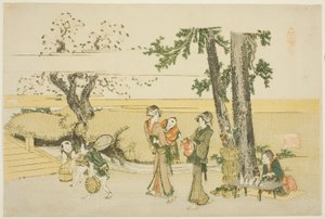 A Wayside Scene (Oji) by Katsushika Hokusai