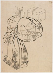 A court messenger, late 18th-early 19th century by Katsushika Hokusai