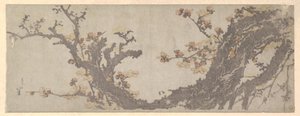 Ancient Plum Tree in Bloom by Katsushika Hokusai