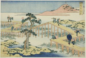 Ancient View of the Eight-planked Bridge in Mikawa Province, from the series 