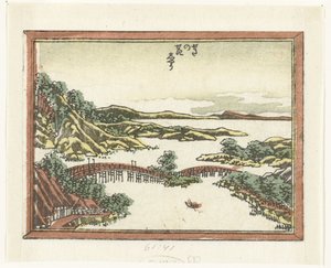 Evening Glow at Seta by Katsushika Hokusai