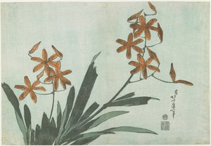 Blackberry Lilies, c. 1832 by Katsushika Hokusai