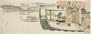 Boating Parties on the Sumida River by Katsushika Hokusai