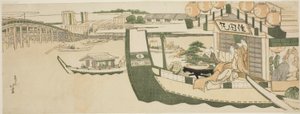 Boating parties on the Sumida River by Katsushika Hokusai