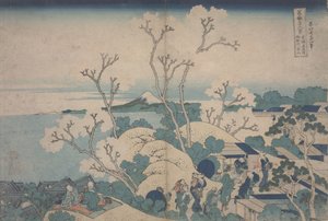 Cherry Blossoms at Gotenyama, c.1829-33 by Katsushika Hokusai