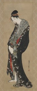 Courtesan, Edo Period by Katsushika Hokusai