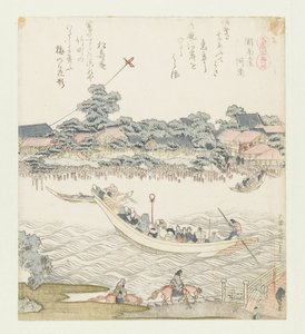 The Onmaya Riverbank by Katsushika Hokusai