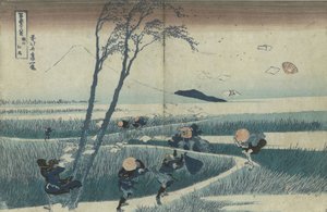 Ejiri in the Suruga province from the series Thirty-Six Views of Mt Fuji
