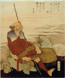 Fishermen on the Beach by Katsushika Hokusai