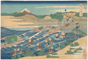 Fuji Seen from Kanaya on the Tokaido, from the series Thirty-six Views of Mount Fuji by Katsushika Hokusai