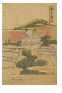 Fujieda station from the series 53 Stations of the Tokaido by Katsushika Hokusai