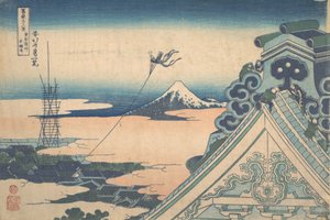 Honganji at Asakusa in Edo, from the series Thirty-six Views, ca. 1830-32 by Katsushika Hokusai