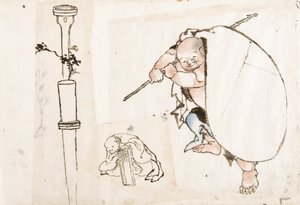 Hotei by Katsushika Hokusai