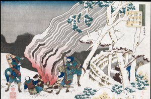 Hunters by a Fire in the Snow