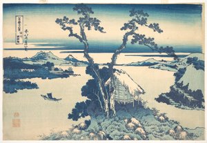 Lake Suwa in Shinano Province, from the series Thirty-six Views of Mount Fuji by Katsushika Hokusai