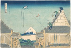 Mitsui Shop at Surugachō in Edo, from the series Thirty-six Views of Mount Fuji by Katsushika Hokusai