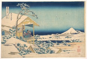 Morning after the Snow at Koishikawa in Edo, from the Series Thirty-six Views of Mount Fuji by Katsushika Hokusai
