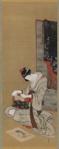 New Year Custom: Makeup on the New Year Morning, Edo period, c.1806-11 by Katsushika Hokusai