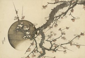 Plum Blossom and the Moon from the Book Mount Fuji in Spring
