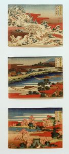 Snow, Moon and Flowers in Beautiful Landscapes by Katsushika Hokusai