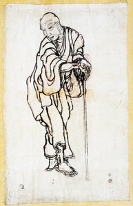 Self portrait as an old man, c.1840-49 by Katsushika Hokusai