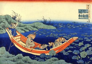 Series of One Hundred Poems by One Hundred Poets: "Fumiya no Asayasu". Print by Katsushika Hokusai (1760-1849) by Katsushika Hokusai