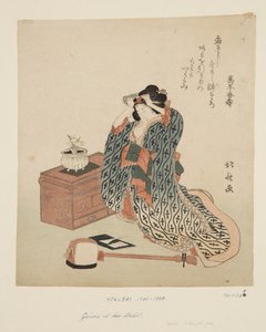Shamisen Player Adjusting Her Hair