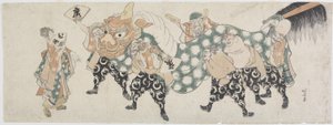 Six Male Gods Performing the Lion Dance, 1797-1819