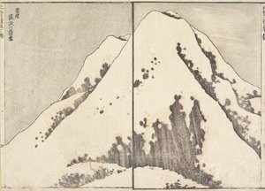Snow at the Top of the Tsukuba Mountain in Hitachi Province, 1817 by Katsushika Hokusai