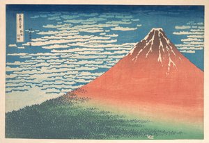 South Wind, Clear Sky, also known as Red Fuji, from the series Thirty-six Views of Mount Fuji by Katsushika Hokusai