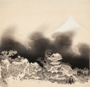 Storm in the Mountains by Katsushika Hokusai